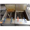 Image 3 : Qty 2 Pitco Frialator Commercial 2-Basket Deep Fryers