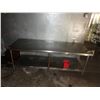 Image 4 : Metal Work Table w/ Undershelf & Mounted Can Opener 96" x 36" x 35"H
