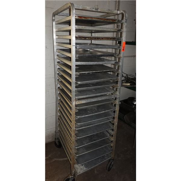 Advance Tabco PR20-30 Sheet Pan Rack w/ Some Pans 19" x 27"