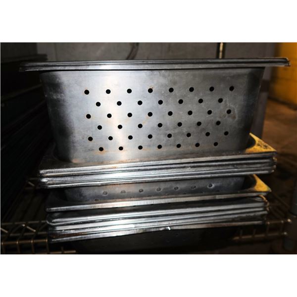 Multiple Metal Food Containers & Steam Pans, Misc Sizes