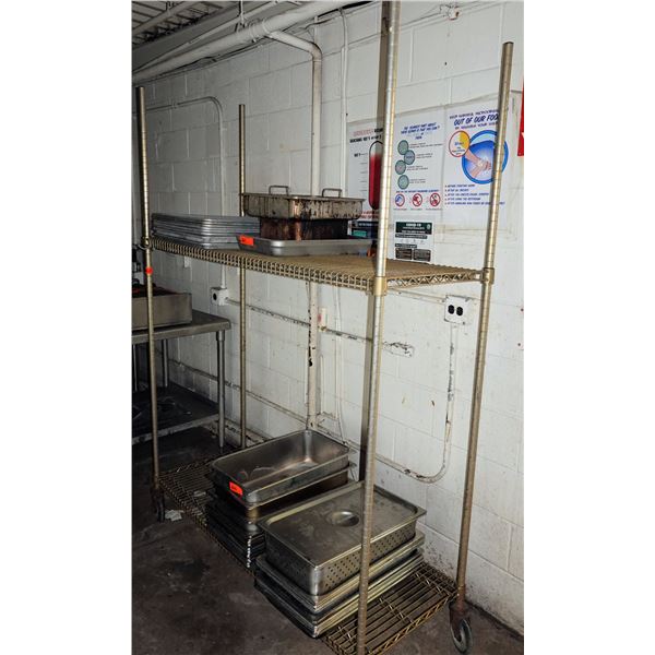 Adjustable Metal Shelving Unit 58" x 21" x 80"H (contents not included)