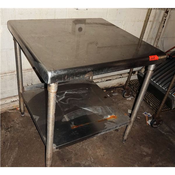 Metal Work Table w/ Undershelf 30" x 30" x 35"H