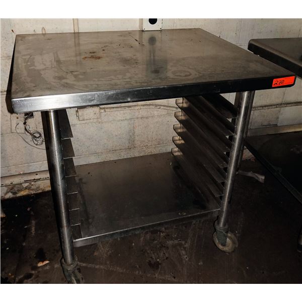 Metal Work Table w/ Lower Pan Rack 36" x 30" x 37"H