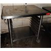 Image 1 : Metal Work Table w/ Lower Pan Rack 36" x 30" x 37"H