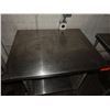 Image 2 : Metal Work Table w/ Lower Pan Rack 36" x 30" x 37"H