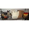 Image 1 : Multiple Plastic Baskets, Pam Spray, Utensils, Condiment Bottles, etc