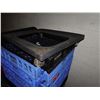 Image 2 : Qty 9 Love's Bakery Blue Plastic Stacking Bread Trays  22" x 25" on Rack
