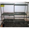 Image 1 : Qty 2 Green Metal Shelving Units 72" x 21" x 66"H