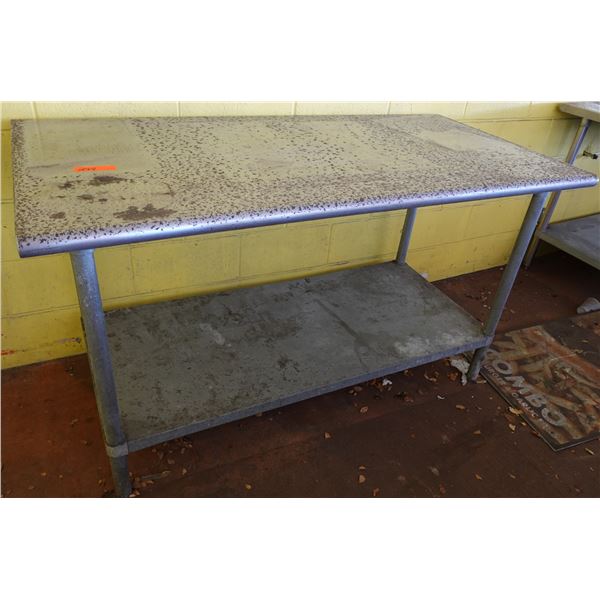 Metal Work Table w/ Undershelf 60" x 30" x 35"H