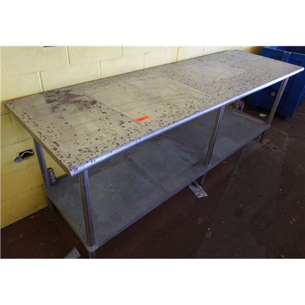 Metal Work Table w/ Undershelf 96" x 30" x 35"H