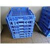 Image 2 : Qty 15 Love's Bakery Blue Plastic Stacking Bread Trays  22" x 25" on Rack