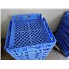 Image 3 : Qty 15 Love's Bakery Blue Plastic Stacking Bread Trays  22" x 25" on Rack