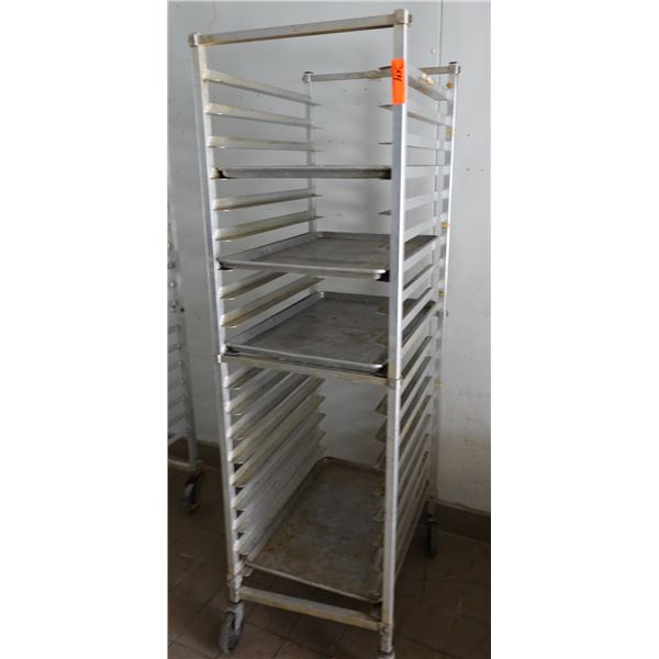 Metal Sheet Pan Cooling Rack 19" x 26" x 69" w/ Some Pans