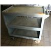 Image 1 : Cambro Blue Utility Cart w/ 2 Undershelves & Handle 34" x 21" x 33"H