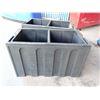 Image 2 : Qty 2 Large Black Plastic 2-Section Beverage Coolers 47" x 24" x 31"H