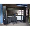 Image 9 : IRP Bud Light Concession Kiosk Cart on Wheels 115" x 33" x 88"H w/ Black 2-Section Beverage Cooler