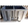 Image 1 : Large Black Plastic 2-Section Beverage Cooler 50" x 24" x 36"H