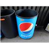 Image 2 : Qty 2 Pepsi & 1 Black Rolling Ice Barrel Beverage Coolers 22"Dia, 36"H