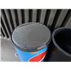 Image 7 : Qty 2 Pepsi & 1 Black Rolling Ice Barrel Beverage Coolers 22"Dia, 36"H