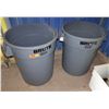 Image 1 : Qty 2 Rubbermaid Brute Waste Cans