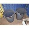 Image 2 : Qty 2 Rubbermaid Brute Waste Cans