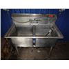 Image 2 : Metal 2-Basin Commercial Sink w/ Faucet 44" x 22" x 37"H