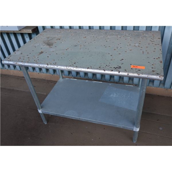 Metal Work Table w/  Undershelf 48" x 30" x 35"H