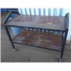 Image 1 : Metal 2-Tier Utility Cart on Wheels w/ Laminate Shelves 48" x 24" x 32"H