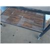 Image 3 : Metal 2-Tier Utility Cart on Wheels w/ Laminate Shelves 48" x 24" x 32"H