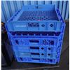 Image 1 : Qty 6 Love's Bakery Blue Plastic Stacking Bread Trays 22" x 25"