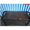 Image 2 : Metal 2-Tier Utility Cart on Wheels w/ Laminate Shelves 48" x 24" x 32"H