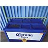 Image 2 : Corona Extra Blue Plastic Beverage Cooler w/ Hinged Lid 50" x 24" x 38"H