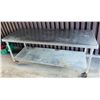 Image 1 : Metal Work Table on Wheels w/  Undershelf 77" x 30" x 34"H