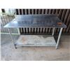 Image 2 : Metal Work Table w/ Backsplash & Undershelf 60" x 30" x 35"H