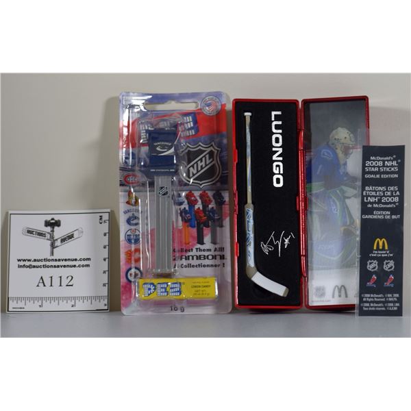 Vancouver Canucks Pez & NHL Star Sticks Lot