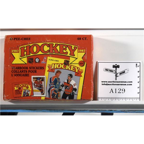 1987 O-Pee-Chee Hockey Sticker Box Lot 1
