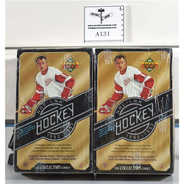 92-93 Upper Deck Hockey Cards Boxes Lot
