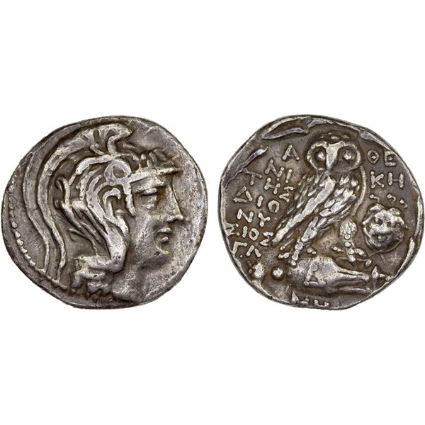 ATTICA: Athens, AR tetradrachm (16.53g), 130/29 BC, VF