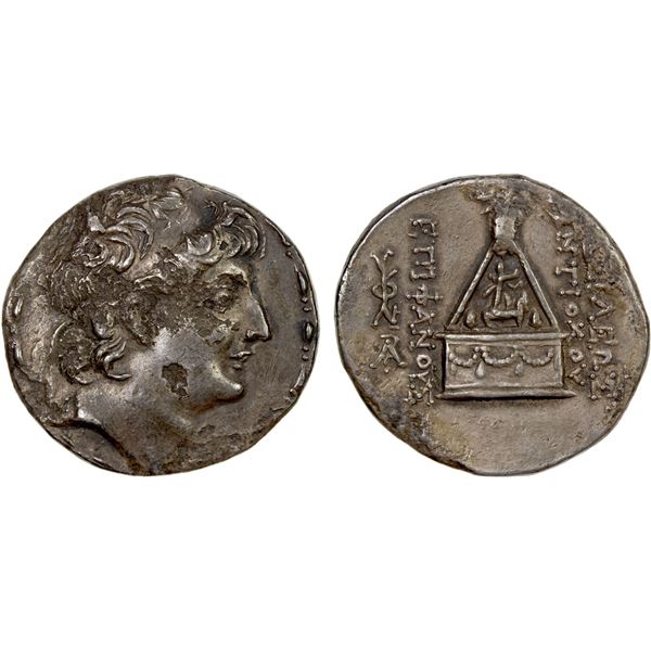SELEUKID KINGDOM: Antiochos VIII Grypos, 121-96 BC, AR tetradrachm (15.92g), Tarsos, Choice VF