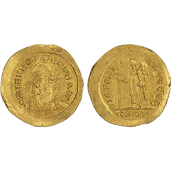 ROMAN EMPIRE: Zeno, 474-491 AD, AV solidus (4.44g), Rome, XF