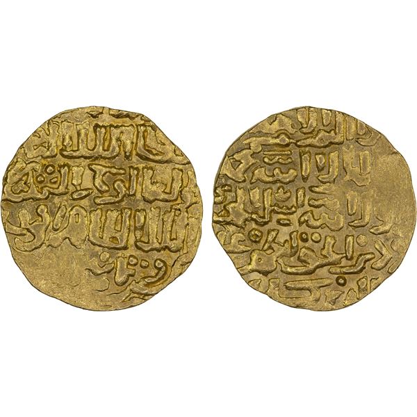 BURJI MAMLUK: Faraj, 1399-1405 & 4016-1412, AV dinar (10.80g), al-Qahira, AH80x, lustrous AU