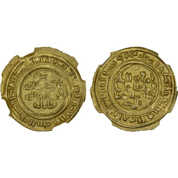 NAJJAHID: Jayyash, 1073-1089, AV dinar (2.37g), Zabid, AH465 (frozen date), NGC MS64