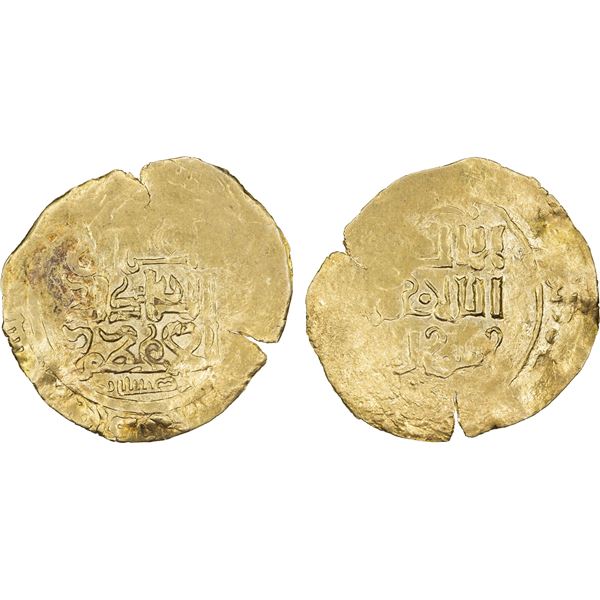 GREAT MONGOLS: Anonymous, ca. 1220s-1230s, AV dinar (2.98g), Dihistan, ND, VF-XF