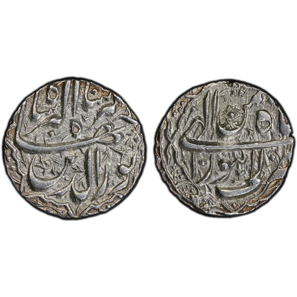 MUGHAL: Jahangir, 1605-1628, AR rupee (11.34g), Lahore, year 10 (1614), PCGS MS62
