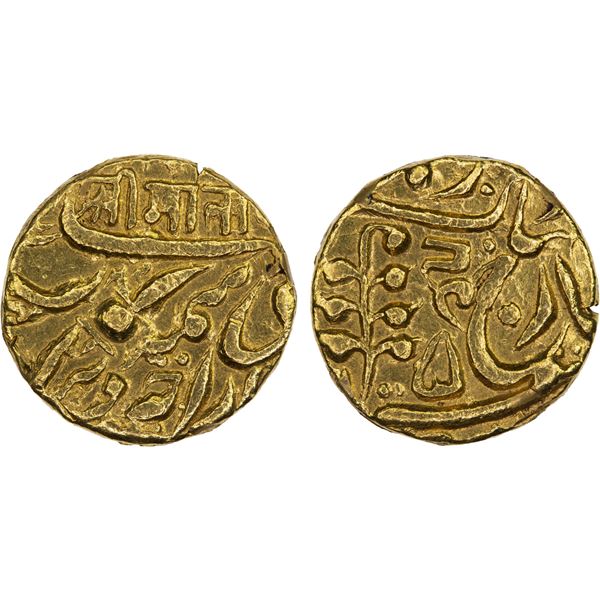 JODHPUR: Sumer Singh, 1911-1918, AV mohur (10.95g), Jodhpur, ND, VF