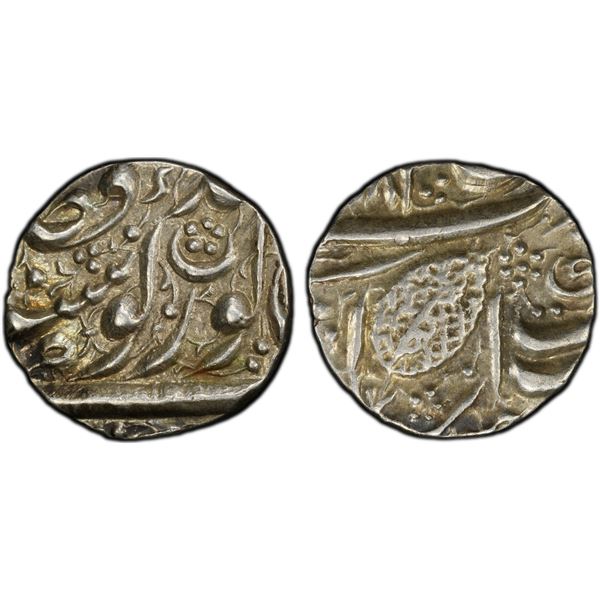 SIKH EMPIRE: AR 1/4 rupee (2.77g), Amritsar, VS1882, PCGS AU55