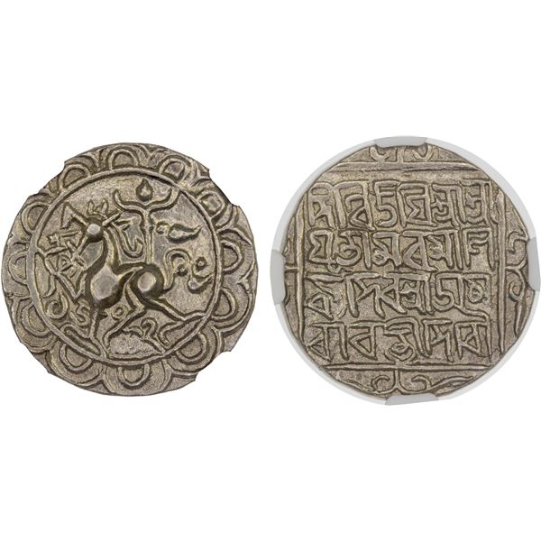 TRIPURA: Amara Manikya, 1577-1586, AR tanka, SE1502 (1580), NGC AU55