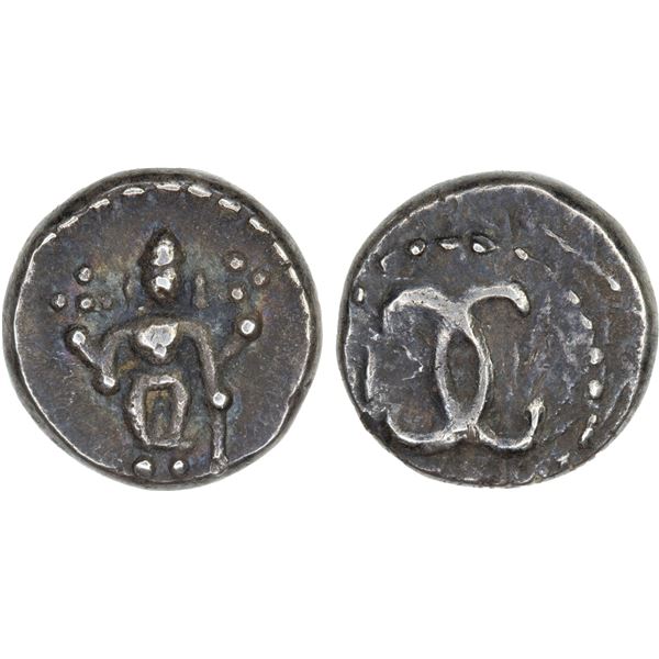 MADRAS PRESIDENCY: Anonymous, 1689, AR fanam (1.23g), bold VF