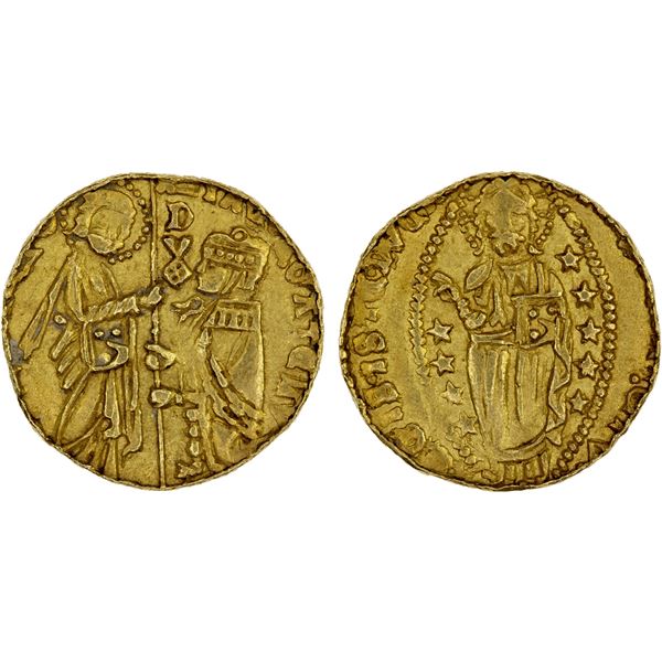 CRUSADER KINGDOMS: Lesbos: Jacopo Gattiluso, 1404-1428, AV zecchino (3.54g), VF-XF