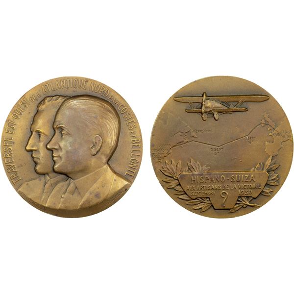 FRANCE: AE medal (69.35g), 1930, AU